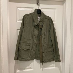 Madewell olive green bomber jacket